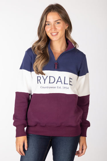 Byland Rydale Sweatshirt Berry/White/Denim