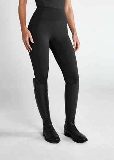 Aztec Diamond Essential Leggings - Knee Grip Black