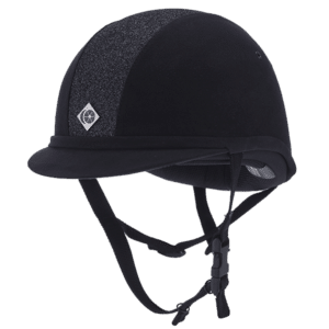 Charles Owen Navy YR8 Round Fit With Navy Sparkles Size 7 (57cm)