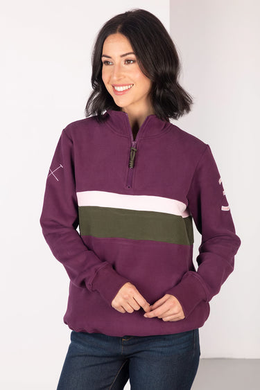 Bramham Stripe Sweatshirt DK - Berry
