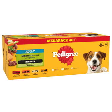 Pedigree Pouches Adult Favourites in Gravy 40Pk